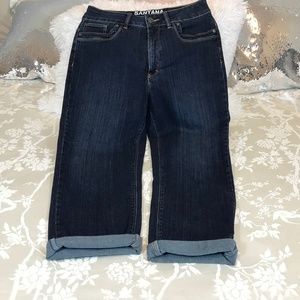 Santana Women’s Straight Fit Blue Jean Capri Pants With Cuff/Worn Once